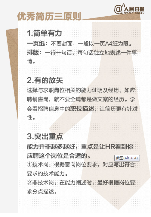 干货！手把手教你写优秀简历(图1)